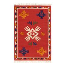 Ковер Tkano Ковер из шерсти по мотивам чувашских орнаментов из коллекции cultural heritage, 120х180 см арт. TK24-DR0014