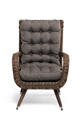Кресло 4SIS "Толедо" кресло плетеное с подушками, цвет коричневый арт. YH-C1910W brown