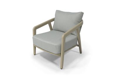 Кресло 4SIS "Брюссель" кресло из искусстенного ротанга, цвет серый, каркас под дерево (холодно-бежевый) арт. DF25101-A