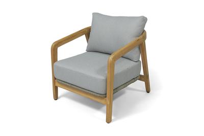 Кресло 4SIS "Лейпциг" кресло из тика, цвет серый арт. DF25101T-A