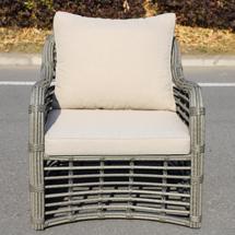 Кресло 4SIS "Ницца" кресло из искусственного ротанга, цвет серый арт. YH-C1230W Grey