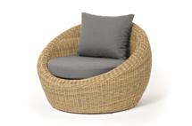 Кресло 4SIS "Барселона" кресло из искусственного ротанга, цвет соломенный арт. YH-C1093W