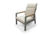 Кресло 4SIS "Бари" кресло, каркас алюминий, цвет светло-серый арт. DF25103T-A