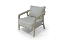 Кресло 4SIS "Брюссель" кресло из искусстенного ротанга, цвет серый, каркас под дерево (холодно-бежевый) арт. DF25101-A