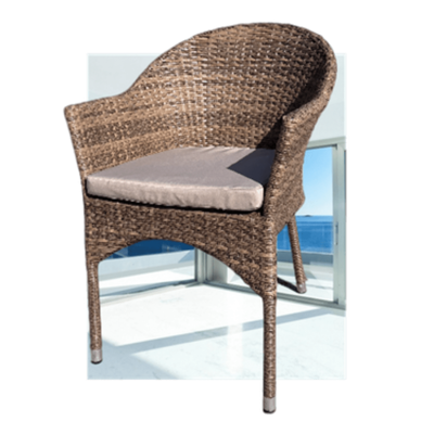 Кресло Афина Плетеное кресло AFM-353CL Beige + подушка арт. AFM-353CL Beige