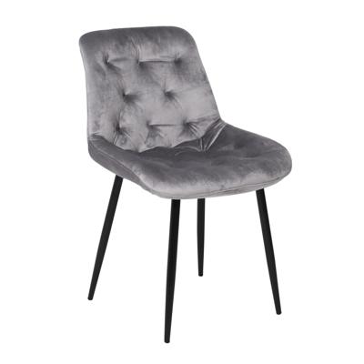 Кресло AksHome Стул Asrta, светло-серый, велюр арт. ZN-144308