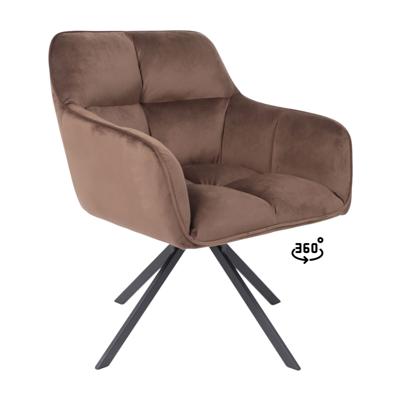 Кресло AksHome Кресло Virginia, поворотное, шоколадный, велюр арт. ZN-126141