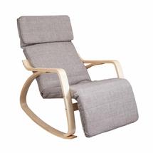 Кресло AksHome Кресло-качалка Smart, серый, ткань арт. ZN-125820
