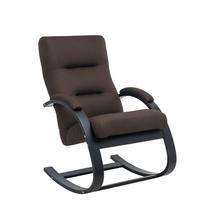 Кресло AksHome Кресло-качалка Leset Милано, коричневый, ткань арт. ZN-125830