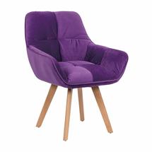 Кресло AksHome Кресло Soft, фиолетовый, велюр арт. ZN-126947