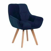 Кресло AksHome Кресло Soft, темно-синий, велюр арт. ZN-126953