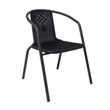 Кресло AksHome Кресло садовое VERONA, PP, ротанг -черный/сталь-черная арт. ZN-173109