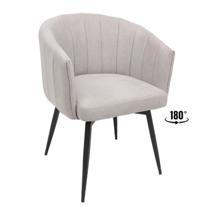 Кресло AksHome Кресло Melon, поворотное, светло-бежевый, ткань арт. ZN-125839