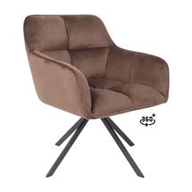Кресло AksHome Кресло Virginia, поворотное, шоколадный, велюр арт. ZN-126141