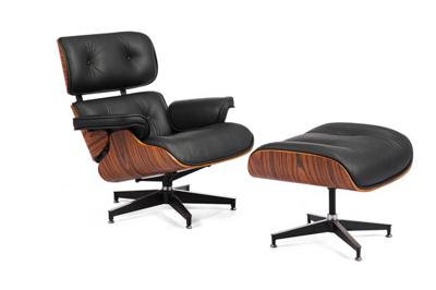 Кресло Bradexhome Кресло EAMES LOUNGE CHAIR и оттоманка EAMES LOUNGE CHAIR чёрные арт. FR 0016-17