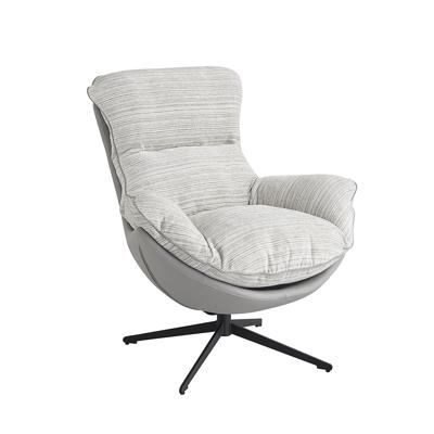 Кресло Bradexhome Кресло HUG серый в полоску, экокожа, шенилл арт. FR 1068