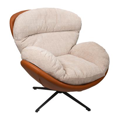 Кресло Bradexhome Кресло BLISS оранж/серый, экокожа, шенилл арт. FR 1070