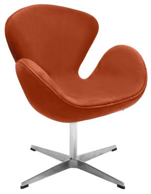 Кресло Bradexhome Кресло SWAN STYLE CHAIR терракотовый, искусственная замша арт. FR 0655