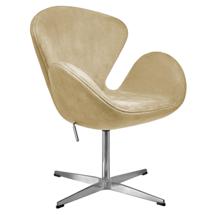 Кресло Bradexhome Кресло SWAN STYLE CHAIR карамельный, искусственная замша арт. FR 1045