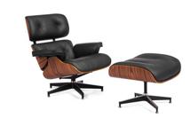 Кресло Bradexhome Кресло EAMES LOUNGE CHAIR и оттоманка EAMES LOUNGE CHAIR чёрные арт. FR 0016-17