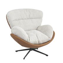 Кресло Bradexhome Кресло BLISS оранж/серый, экокожа, шенилл арт. FR 1070