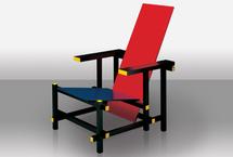 Кресло Cassina 635 Red and Blue