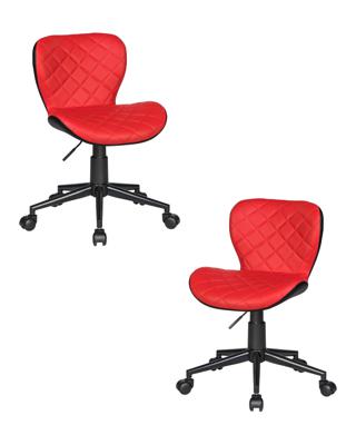Кресло DOBRIN Набор 2 шт Офисное кресло для персонала DOBRIN RORY, красно-чёрный арт. LM-9700-N_M_EL-red-black