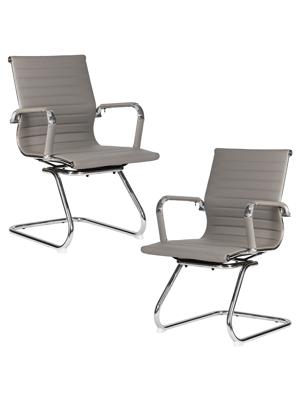 Кресло DOBRIN Набор 2 шт Офисное кресло для посетителей DOBRIN CODY, серый арт. LMR-102N-N_CH-M_EL-grey