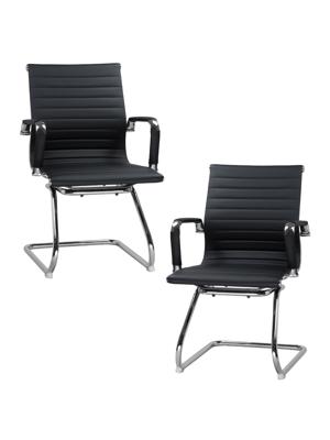 Кресло DOBRIN Набор 2 шт Офисное кресло для посетителей DOBRIN CODY, чёрный арт. LMR-102N-N_CH-M_EL-black