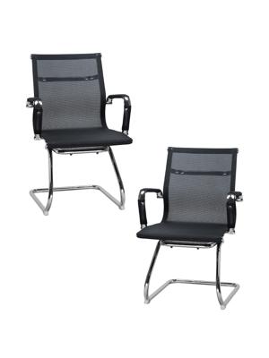 Кресло DOBRIN Набор 2 шт Офисное кресло для посетителей DOBRIN CODY MESH, чёрный арт. LMR-102N-N_CH-M_MSH-black