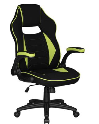 Кресло DOBRIN Кресло игровое DOBRIN RICK, черно-светло-зеленая ткань арт. LMR-132B_P_TT-black-light-green