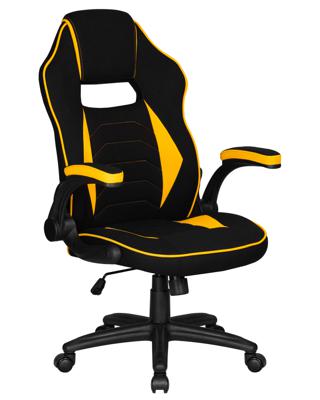 Кресло DOBRIN Кресло игровое DOBRIN RICK, черно-желтая ткань арт. LMR-132B_P_TT-black-yellow