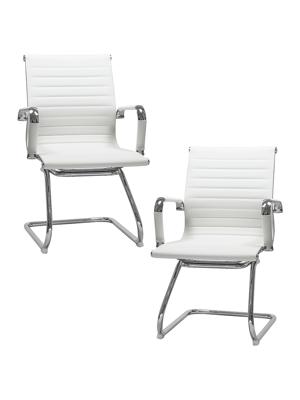 Кресло DOBRIN Набор 2 шт Офисное кресло для посетителей DOBRIN CODY, белый арт. LMR-102N-N_CH-M_EL-white