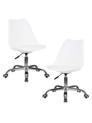 Кресло DOBRIN Набор 2 шт Офисное кресло для персонала DOBRIN MICKEY, белый арт. LMZL-PP635D-N_CH-M_EL-ZL-W-02