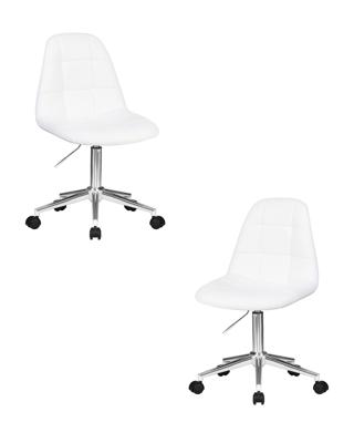 Кресло DOBRIN Набор 2 шт Офисное кресло для персонала DOBRIN MONTY, белый арт. LM-9800-N_CH-M_EL-white