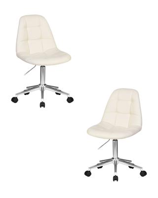 Кресло DOBRIN Набор 2 шт Офисное кресло для персонала DOBRIN MONTY, кремовый арт. LM-9800-N_CH-M_EL-cream
