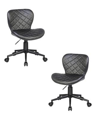 Кресло DOBRIN Набор 2 шт Офисное кресло для персонала DOBRIN RORY, чёрный арт. LM-9700-N_M_EL-black