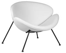 Кресло DOBRIN Кресло дизайнерское DOBRIN EMILY, белый винил YP17, черное основание арт. LMO-72