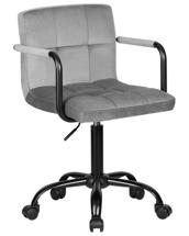 Кресло DOBRIN Офисное кресло для персонала DOBRIN TERRY BLACK, серый велюр (MJ9-75) арт. LM-9400_BlackBase
