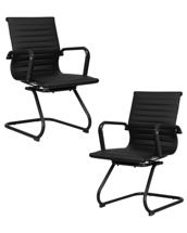 Кресло DOBRIN Набор 2 шт Офисное кресло для посетителей DOBRIN CODY BLACK, чёрный арт. LMR-102N-N_B-M_EL-black