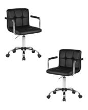 Кресло DOBRIN Набор 2 шт Офисное кресло для персонала DOBRIN TERRY, чёрный арт. LM-9400-N_CH-M_EL-black