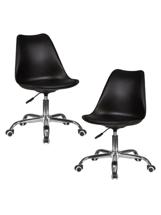 Кресло DOBRIN Набор 2 шт Офисное кресло для персонала DOBRIN MICKEY, чёрный арт. LMZL-PP635D-N_CH-M_EL-B-03