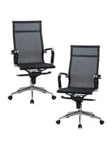 Кресло DOBRIN Набор 2 шт Офисное кресло для персонала DOBRIN CARTER, чёрный арт. LMR-111F-N_CH-M_MSH-black