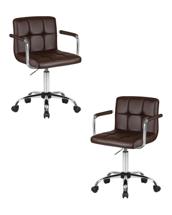 Кресло DOBRIN Набор 2 шт Офисное кресло для персонала DOBRIN TERRY, коричневый арт. LM-9400-N_CH-M_EL-brown