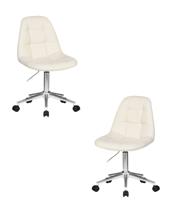 Кресло DOBRIN Набор 2 шт Офисное кресло для персонала DOBRIN MONTY, кремовый арт. LM-9800-N_CH-M_EL-cream