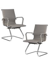 Кресло DOBRIN Набор 2 шт Офисное кресло для посетителей DOBRIN CODY, серый арт. LMR-102N-N_CH-M_EL-grey