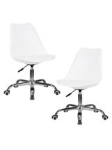Кресло DOBRIN Набор 2 шт Офисное кресло для персонала DOBRIN MICKEY, белый арт. LMZL-PP635D-N_CH-M_EL-ZL-W-02