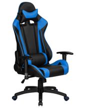 Кресло DOBRIN Кресло игровое DOBRIN BRIAN, черно-синяя экокожа арт. LMR-130B_P_EL-black-blue