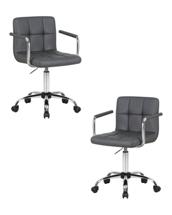 Кресло DOBRIN Набор 2 шт Офисное кресло для персонала DOBRIN TERRY, серый арт. LM-9400-N_CH-M_EL-grey