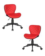 Кресло DOBRIN Набор 2 шт Офисное кресло для персонала DOBRIN RORY, красно-чёрный арт. LM-9700-N_M_EL-red-black